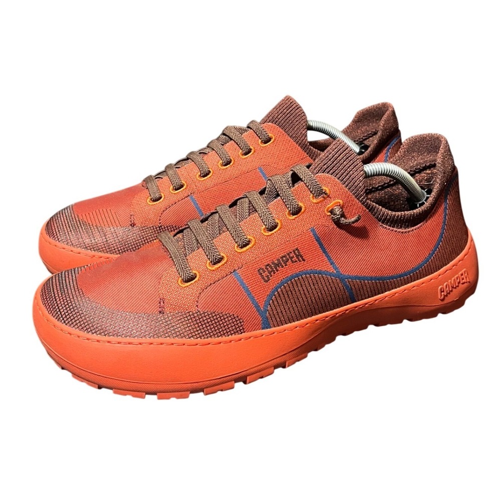 Camper Peu Serra Sneakers Mens 46 Orange Brown Vibram Sole Knit K101007-007